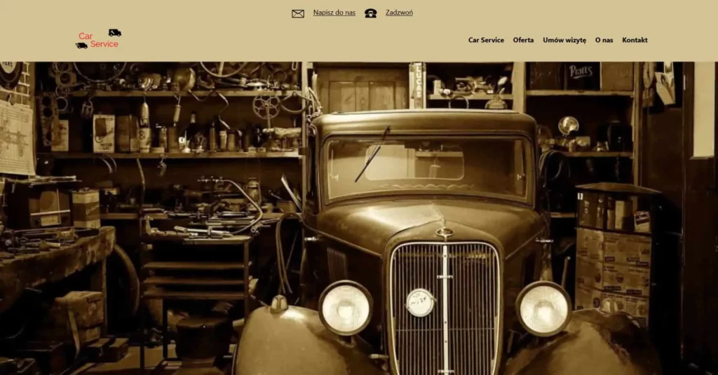 Motyw WordPress Mechanic header