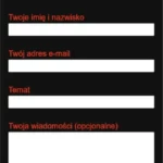 formularz kontaktowy mobile